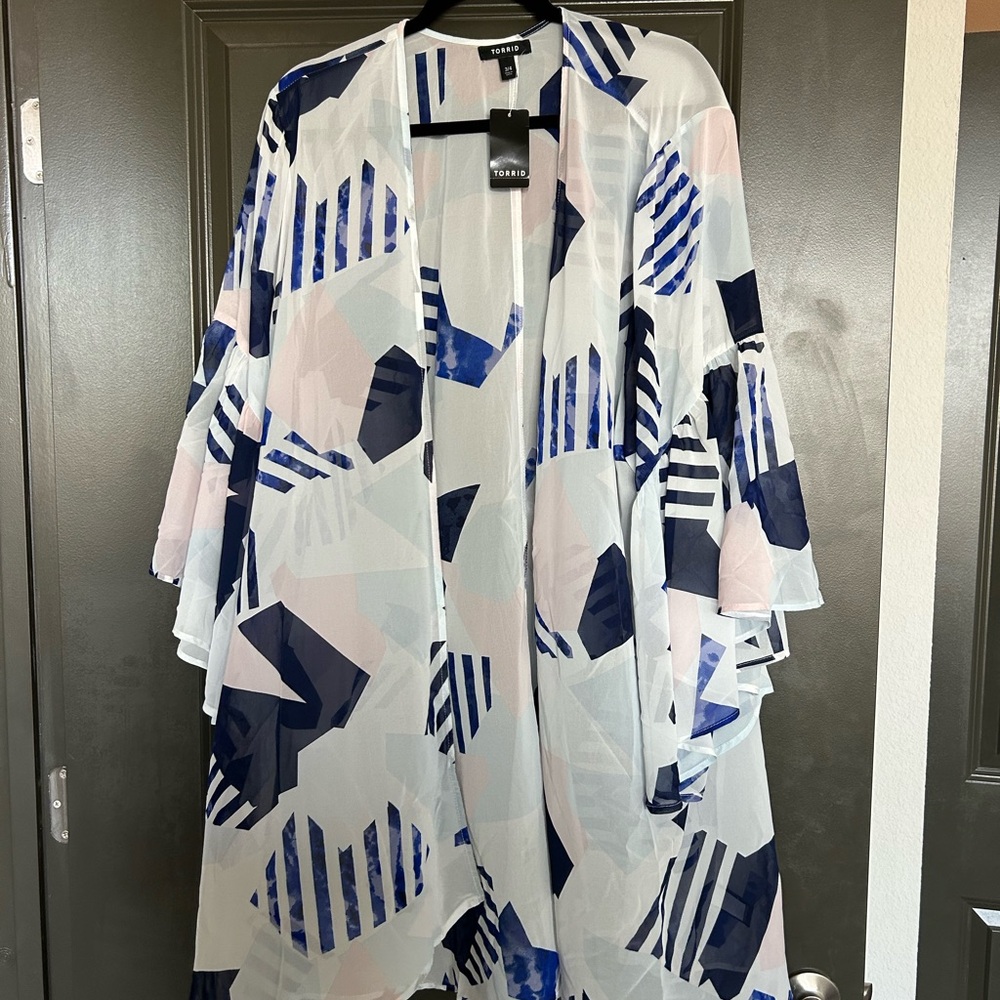 Torrid Geometric Patterned Kimono